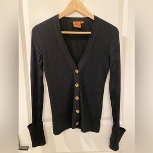 Tory Burch classic black cardigan S
